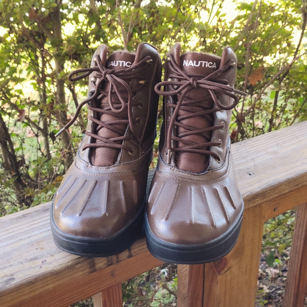 NAUTICA Mens brown. Snow insulated Duck Boot -  New Bedford. Size 12